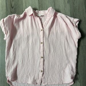 Pink Button-Up Women's Top